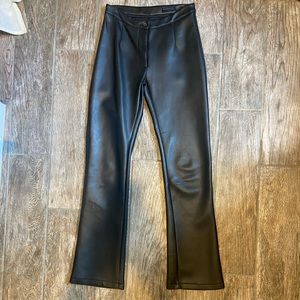 Express Y2K black pleather pants.